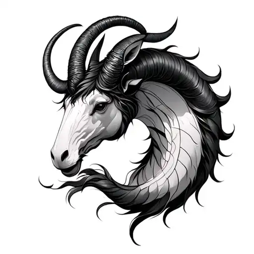 Capricorn Japanese tattoo design idea