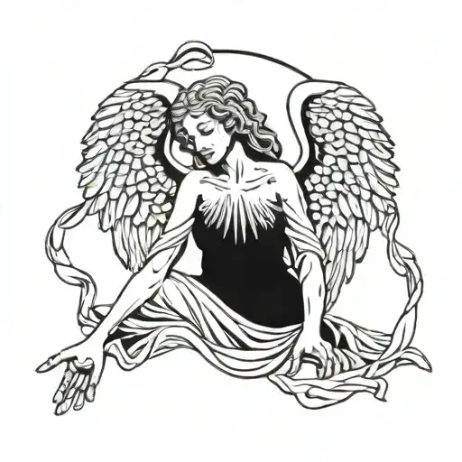 weeping Angel tattoo design idea