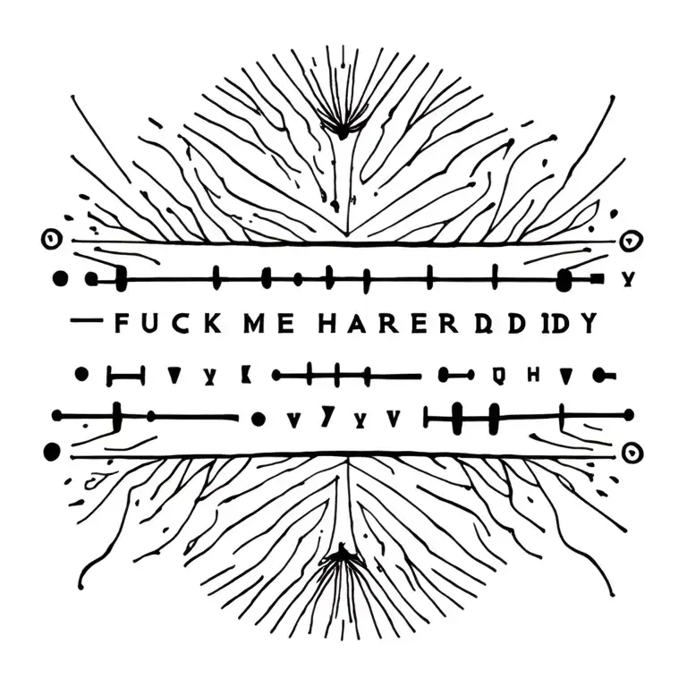 fuck me harder daddy in Morse code tattoo design idea
