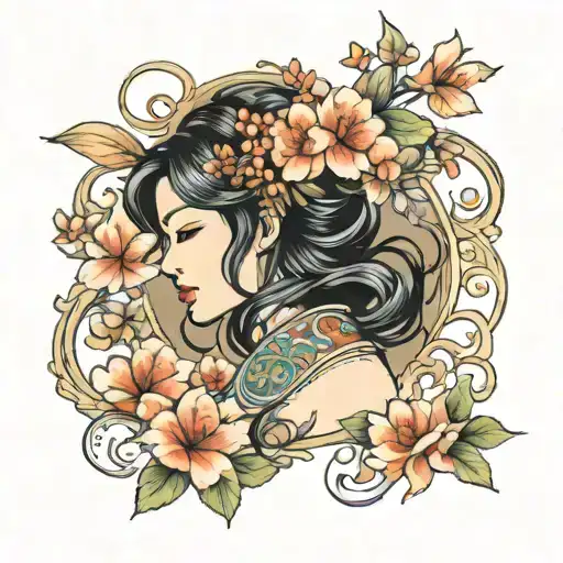 sexy Aphrodite greek goddess tattoo design idea