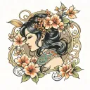 sexy Aphrodite greek goddess tattoo design idea
