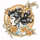sexy Aphrodite greek goddess tattoo design idea