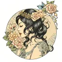 sexy Aphrodite greek goddess tattoo design idea