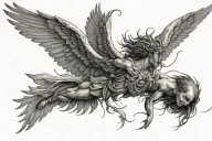 icarus falling from the sun tattoo design idea