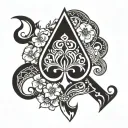 Spade  polynesian tattoo design idea