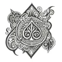 Spade  polynesian tattoo design idea