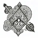 Spade  polynesian tattoo design idea