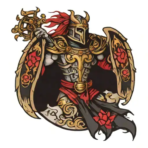 paladin straight tattoo design idea