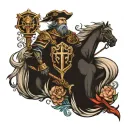 paladin straight tattoo design idea