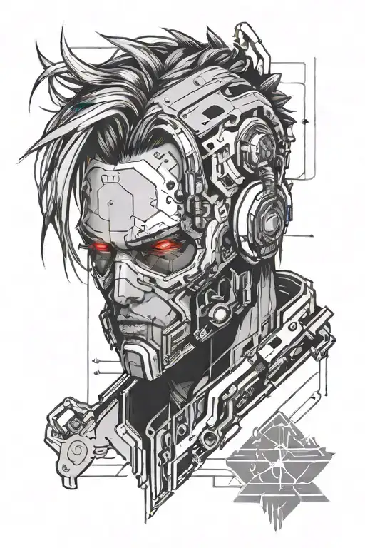 Cyberpunk 2077 tattoo design idea