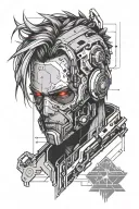 Cyberpunk 2077 tattoo design idea