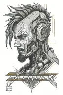 Cyberpunk 2077 tattoo design idea