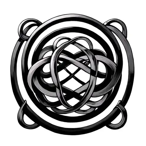  twenty infinity signs intertwined around the circle tattoo design idea