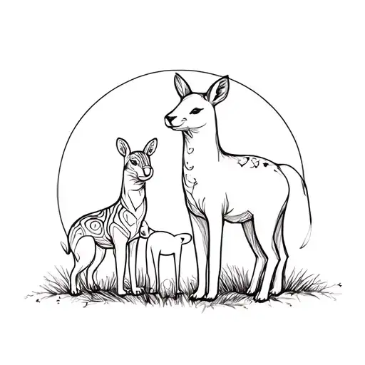 tattoo design family animal silhouettes tattoo design idea