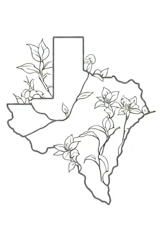 flordia outline, Tennessee outline, cross outline tattoo design idea