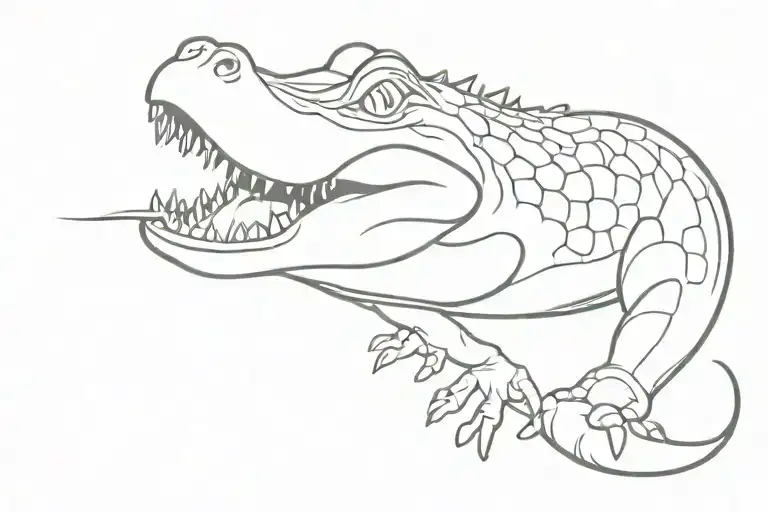 alligator tattoo design idea
