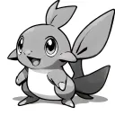 pokemon mudkip playing tattoo design idea