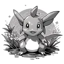 pokemon mudkip playing tattoo design idea