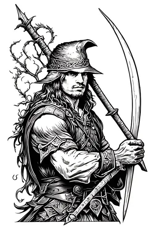Robin Hood tattoo design idea