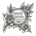serenity prayer  tattoo design idea