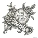 serenity prayer  tattoo design idea