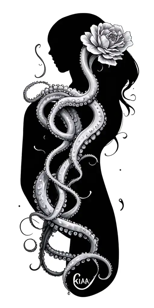 "Kiyah" Tentacles and Marriage tattoo design idea