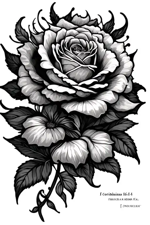 1 Corinthians 16:14 tattoo design idea