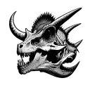 triceratops skull tattoo design idea