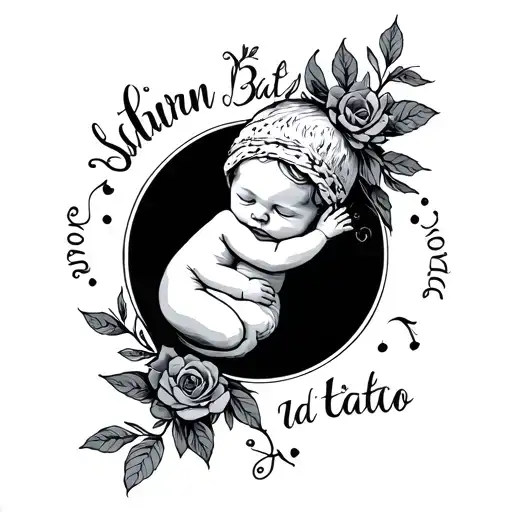 Child Birth Date tattoo design idea