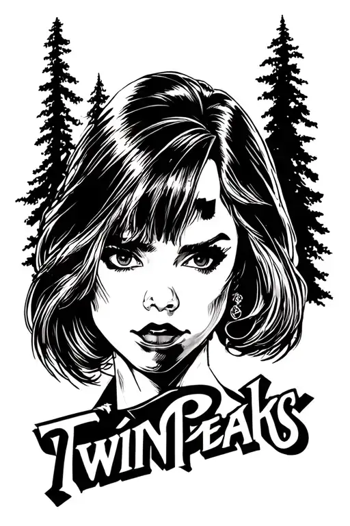 Twin Peaks tattoo design idea