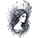 Virgo And Aquarius tattoo design idea