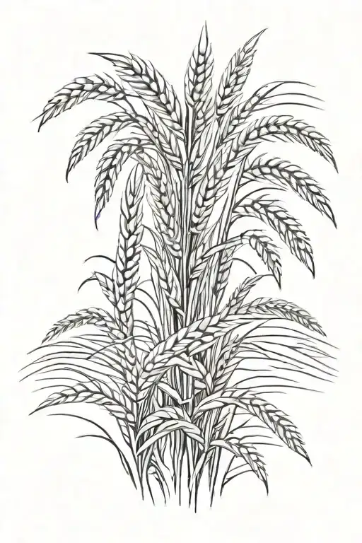 Ukraine wheat fields tattoo design idea