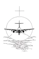 aeroplane dive bombing tattoo design idea