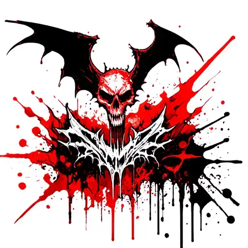 avenged sevenfold Deathbat black tattoo design idea