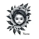 Child's Name tattoo design idea