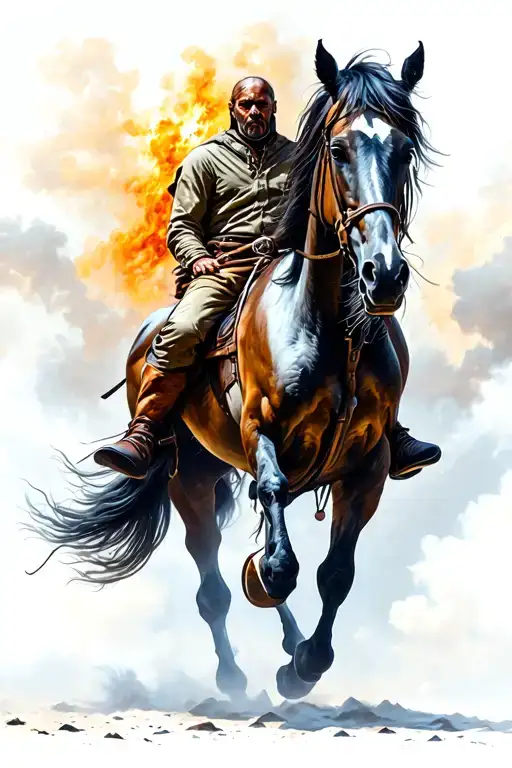 horsemen of the apocalypse famine tattoo design idea