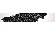 wolf silhouette tattoo design idea