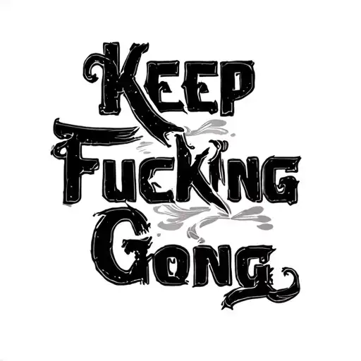 Keep Fucking Going tattoo design idea