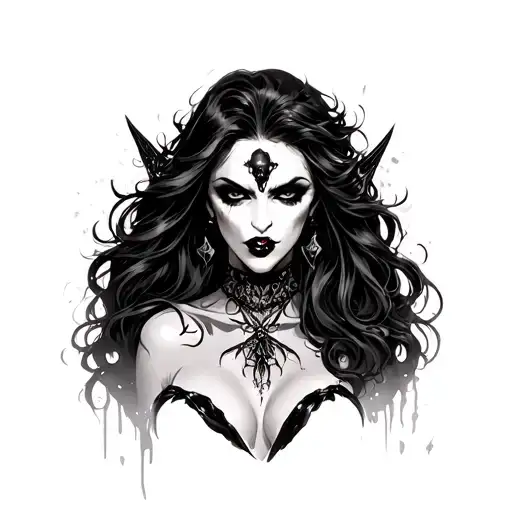 Sexy Vampire tattoo design idea