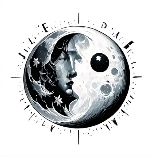 Sleep Token Moon tattoo design idea