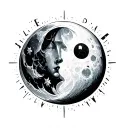 Sleep Token Moon tattoo design idea