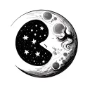 Sleep Token Moon tattoo design idea