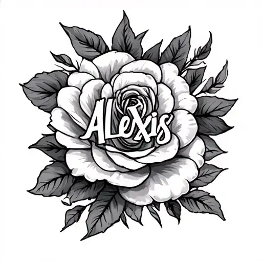 Name Alexis tattoo design idea