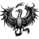 Scorpio Eagle Phoenix tattoo design idea