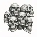 speak no evil hear no evil see no evil skulls tattoo design idea