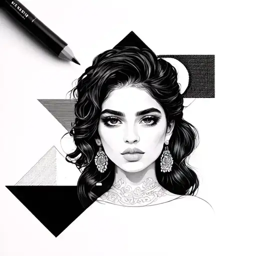 arabella adriana using geometric shapes tattoo design idea