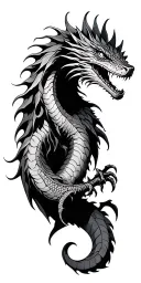 basilisk  starting mid forearm ending at shoulder tattoo design idea