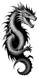 basilisk  starting mid forearm ending at shoulder tattoo design idea