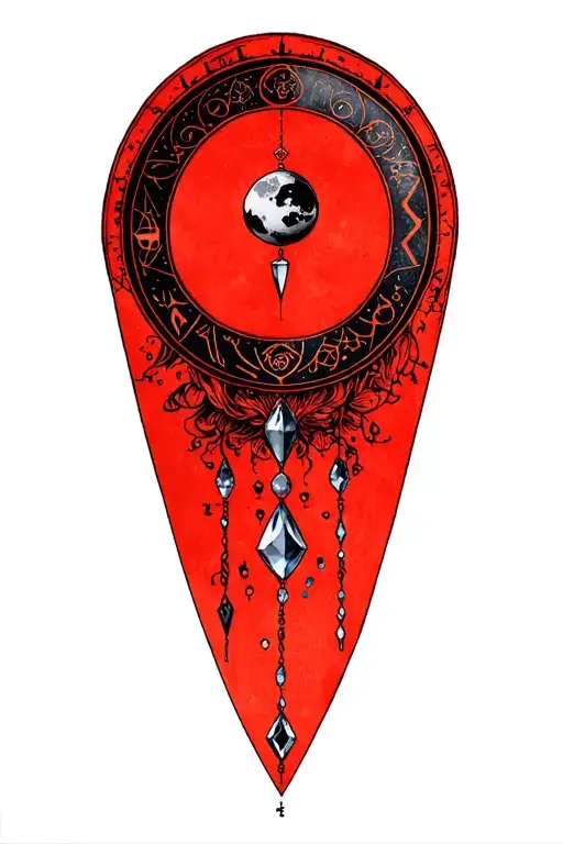 Zodiac moon jewels tattoo design idea
