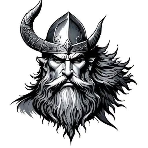 God Odin tattoo design idea